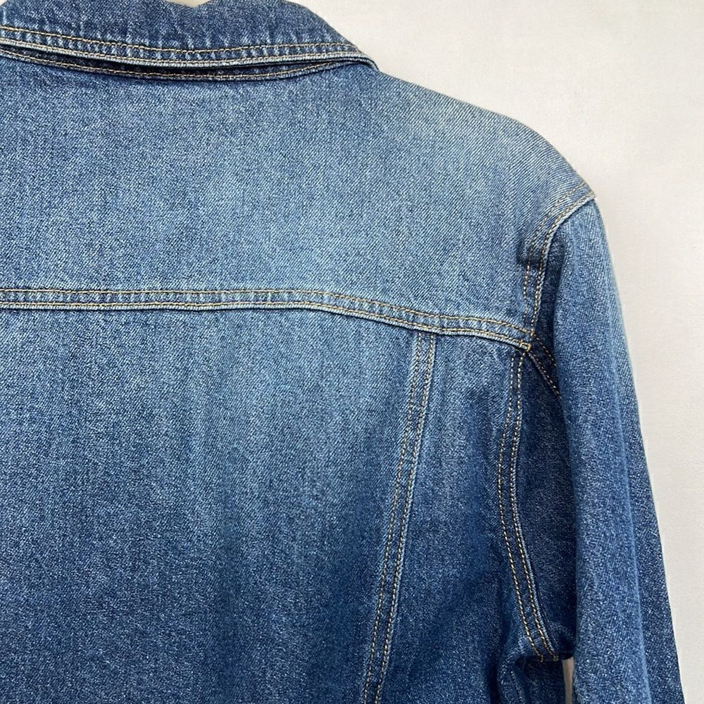 C’est Toi Black Label Blue denim jean jacket cotton size large EUC - Picture 11 of 14